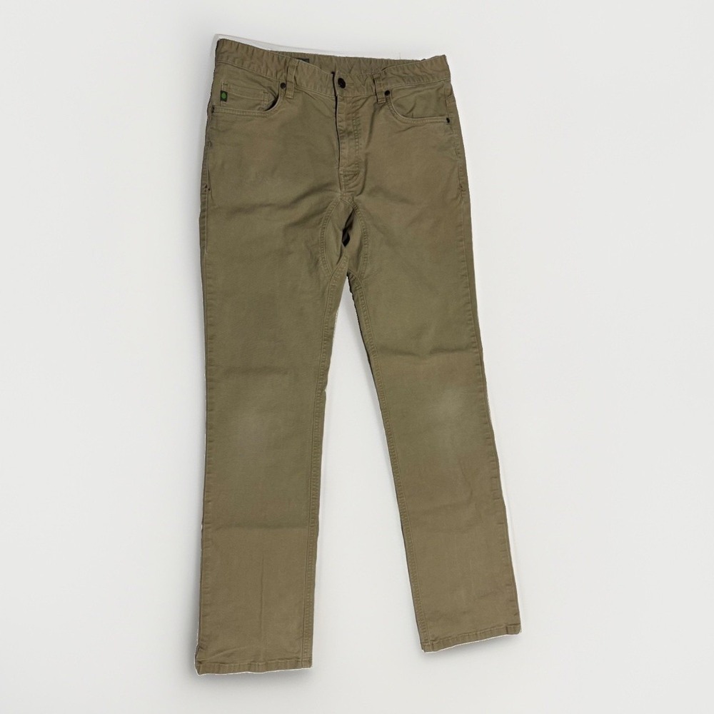 Stio Rivet Canvas Pants Mens Size 32x32 Olive 5 Pocket Stretch